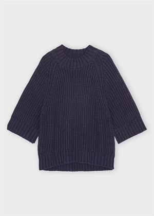 Change rib knit Navy Melange Moshi Moshi 